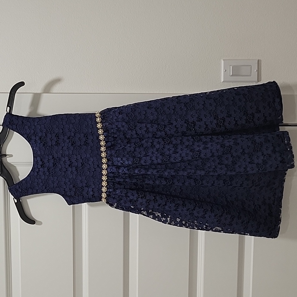 American Princess Formal Dress |  Size 8 Girls | Navy